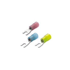 TERMINAL LUGS FOR COPPER CONDUCTORS · NYLON INSULATED FROM SHEET · FORK