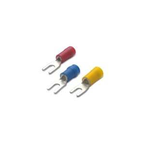 TERMINAL LUGS FOR COPPER CONDUCTORS · PVC INSULATED AND ANTI-VIBRATING FROM SHEET · FORK