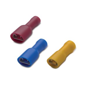 QUICK-CONNECT TERMINALS · PVC INSULATED AND ANTI-VIBRATING · FEMALE TOTALLY INSULATED