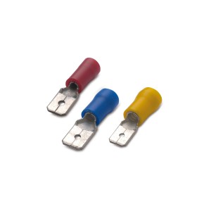 QUICK-CONNECT TERMINALS · PVC INSULATED AND ANTI-VIBRATING · MALE
